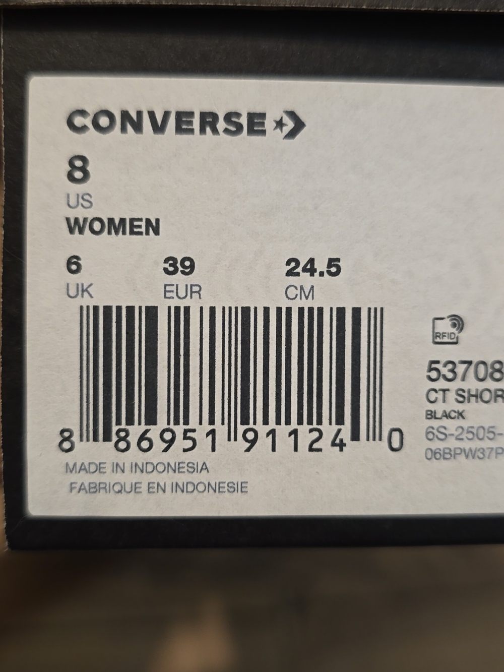 Converse CT Shoreline Slip-on Black Size 8 - Picture 7 of 7